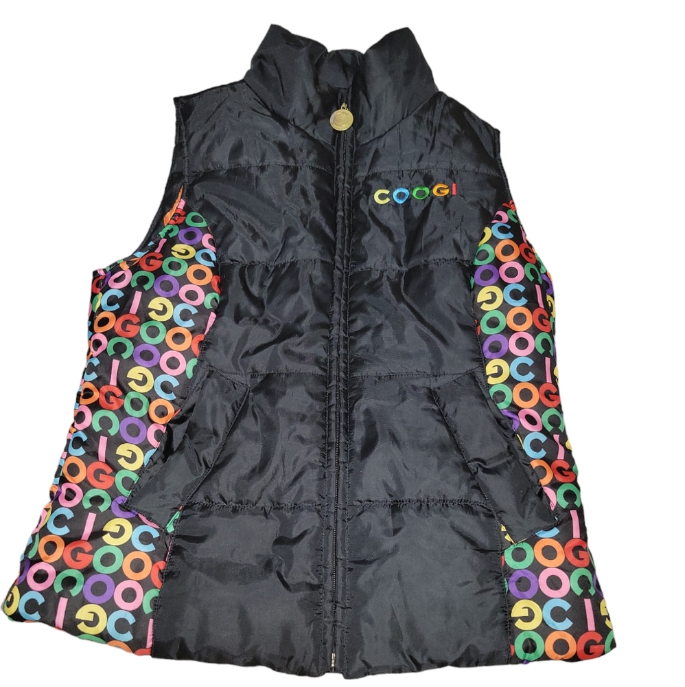 Coogi Australia vintage m Rainbow puffer vest hip hop